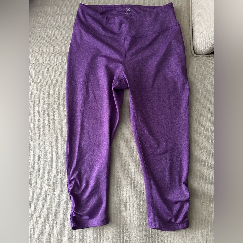 Gaiam Heather Purple Legging Size Medium